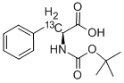 structure of CAS# 286460-63-7, N-(Tert-Butoxycarbonyl)-L-Phenylalanine-beta-13C
