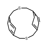 structure of CAS# 28667-63-2, 2,11-Dithia[3.3]Paracyclophane;2,11-Dithia[3.3]paracyclophane