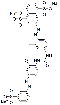 CAS#: 28706-19-6， Trisodium 3-[[4-[[[[2-Methoxy-4-[(3-Sulphonatophenyl)Azo]Phenyl]Amino]Carbonyl]Amino]-o-Tolyl]Azo]Naphthalene-1,5-Disulphonate