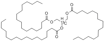 structure of CAS# 287111-33-5, Glyceryl-2-13C Trihexadecanoate