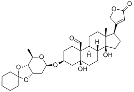 CAS#: 28719-25-7， (3b,5b)-3-[(3,4-O-Cyclohexylidene-2,6-dideoxy-beta-D-ribo-hexopyranosyl)oxy]-5,14-dihydroxy-19-oxo-Card-20(22)-enolide