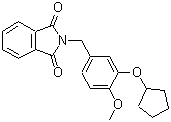 结构式 CAS# 287196-92-3, 2-[3-(环戊基氧基)-4-甲氧基苄基]-1H-异吲哚-1,3(2H)-二酮