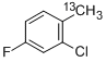 structure of CAS# 287399-45-5, 2-Chloro-4-Fluorotoluene-alpha-13C