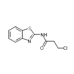 结构式 CAS# 2877-36-3, N-(1,3-苯并噻唑-2-基)-3-氯丙酰胺