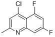 structure of CAS# 288151-41-7, 4-Chloro-5,7-Difluoro-2-Methyl-Quinoline;4-CHLORO-5,7-DIFLUORO-2-METHYL-QUINOLINE