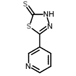 结构式 CAS# 28819-38-7, 5-(3-吡啶基)-1,3,4-噻二唑-2(3H)-硫酮