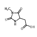 CAS#: 28868-14-6， (1-Methyl-5-Oxo-2-Thioxo-4-Imidazolidinyl)Acetic Acid