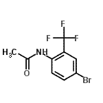 structure of CAS# 29124-62-7, N-[4-Bromo-2-(Trifluoromethyl)Phenyl]Acetamide;4'-Bromo-2'-(trifluoromethyl)acetanilide;MFCD00672936;N-Acetyl 4-bromo-2-trifuoromethylaniline