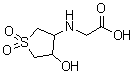 结构式 CAS# 294669-00-4, N-(4-羟基-1,1-二氧代四氢-3-噻吩基)甘氨酸