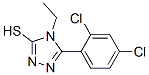 structure of CAS# 29527-30-8, 5-(2,4-Dichlorophenyl)-4-Ethyl-4H-1,2,4-Triazole-3-Thiol;5-(2,4-Dichloro-Phenyl)-4-Ethyl-2,4-Dihydro-[1,2,4]Triazole-3-Thione;Bas 01054011;Zinc00272386
