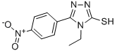 structure of CAS# 29527-36-4, 4-Ethyl-5-(4-Nitro-Phenyl)-4H-[1,2,4]Triazole-3-Thiol;4-Ethyl-5-(4-Nitro-Phenyl)-4H-[1,2,4]Triazole-3-Thiol;Bas 00782643;Smr000176027