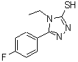 structure of CAS# 29552-52-1, 4-Ethyl-5-(4-Fluorophenyl)-4H-1,2,4-Triazole-3-Thiol;1,2,4-triazole-3-thiol;4-Ethyl-5-(4-fluorophenyl)-;4-ethyl-5-(4-fluorophenyl)-1,2,4-triazole-3-thiol