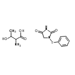 CAS 登录号：29583-08-2， 苏氨酸-1-(苯基硫基)-2,4-咪唑烷二酮(1:1)