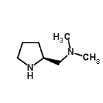 structure of CAS# 29618-57-3, N,N-Dimethyl-1-[(2S)-2-Pyrrolidinyl]Methanamine;Dimethyl-(S)-1-pyrrolidin-2-ylmethyl-amine