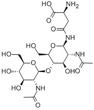 CAS 登录号：29625-73-8， N-[2-(乙酰氨基)-4-O-[2-(乙酰氨基)-2-脱氧-B-D-吡喃葡萄糖基]-2-脱氧-B-D-吡喃葡萄糖基]-L-天冬氨酰胺