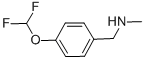 structure of CAS# 296276-42-1, N-[4-(Difluoromethoxy)Benzyl]-N-Methylamine;N-[4-(DIFLUOROMETHOXY)BENZYL]-N-METHYLAMINE;4-DIFLUOROMETHOXY-N-METHYLBENZYLAMINE