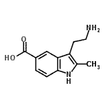 结构式 CAS# 299167-10-5, 3-(2-氨基乙基)-2-甲基-1H-吲哚-5-羧酸
