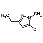 structure of CAS# 29938-63-4, 5-Chloro-3-Ethyl-1-Methyl-1H-Pyrazole