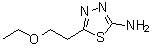 structure of CAS# 299936-83-7, 5-(2-Ethoxyethyl)-1,3,4-Thiadiazol-2-Amine;1,3,4-thiadiazol-2-amine, 5-(2-ethoxyethyl);5-(2-Ethoxy-ethyl)-[1,3,4]thiadiazol-2-ylamine;5-(2-ethoxyethyl)-1,3,4-thiadiazol-2-amine
