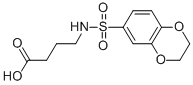 structure of CAS# 300571-94-2, 4-[[(2,3-Dihydro-1,4-Benzodioxin-6-Yl)Sulfonyl]Amino]-Butanoic Acid;4-(2,3-Dihydro-1,4-Benzodioxin-7-Ylsulfonylamino)Butyrate;Zinc03894305
