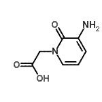 结构式 CAS# 300582-90-5, (3-氨基-2-氧代-1(2H)-吡啶基)乙酸