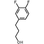 structure of CAS# 301185-99-9, 3-(3,4-Difluorophenyl)-1-Propanol;3-(3,4-difluorophenyl)propan-1-ol;3-(3,4-Difluoro-phenyl)-propan-1-ol;BENZENEPROPANOL,3,4-DIFLUORO-