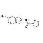 CAS#: 301236-19-1， N-(6-Methyl-1,3-Benzothiazol-2-Yl)-2-Thiophenecarboxamide