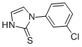 structure of CAS# 30192-81-5, 1-(3-Chlorophenyl)Imidazoline-2-Thione;1-(M-Chlorophenyl)-2-Mercaptoimidazole;Zinc03354114;Imidazole-2-Thiol, 1-(M-Chlorophenyl)-