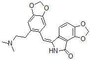 CAS#: 30341-99-2， (6E)-6-[[6-(2-Dimethylaminoethyl)-1,3-Benzodioxol-5-Yl]Methylidene]-[1,3]Dioxolo[4,5-g]Isoindol-8-One