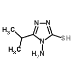结构式 CAS# 30342-87-1, 4-氨基-5-异丙基-4H-1,2,4-三唑-3-硫醇