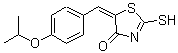 结构式 CAS# 303798-03-0, (5E)-5-(4-异丙氧基亚苄基)-2-硫基-1,3-噻唑-4(5H)-酮