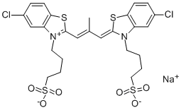 CAS#: 30457-67-1， 4-[5-Chloro-2-[(E,3E)-3-[5-Chloro-3-(4-Sulfobutyl)-1,3-Benzothiazol-2-Ylidene]-2-Methylprop-1-Enyl]-1,3-Benzothiazol-3-Ium-3-Yl]Butane-1-Sulfonate