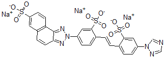 CAS#: 30468-49-6， Trisodium 2-[3-Sulfonato-4-[(E)-2-[2-Sulfonato-4-(1,2,4-Triazol-1-Yl)Phenyl]Ethenyl]Phenyl]Benzo[E]Benzotriazole-7-Sulfonate