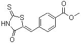 结构式 CAS# 304861-41-4, 4-[(Z)-(4-氧代-2-硫代-1,3-噻唑烷-5-亚基)甲基]苯甲酸甲酯