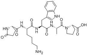 CAS#: 30505-63-6， 1-(N-(N-(N2-(5-Oxo-L-prolyl)-L-prolyl)-L-tryptophyl)-L-alanyl)-L-Proline