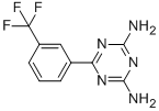 structure of CAS# 30508-78-2, 2,4-Diamino-6-[3-(Trifluoromethyl)Phenyl]-1,3,5-Triazine;6-(3-(TRIFLUOROMETHYL)PHENYL)-1,3,5-TRIAZINE-2,4-DIAMINE;2,4-DIAMINO-6-[3-(TRIFLUOROMETHYL)PHENYL]-1,3,5-TRIAZINE;2,4-DIAMINO-6-(3-(TRIFLUOROMETHYL)PHENY&