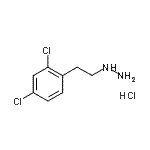 结构式 CAS# 30595-57-4, [2-(2,4-二氯苯基)乙基]肼盐酸盐(1:1)