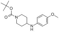结构式 CAS# 306934-84-9, 4-(4-甲氧基苯胺基)四氢-1(2H)-吡啶羧酸叔丁酯