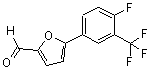 structure of CAS# 306936-05-0, 5-[4-Fluoro-3-(Trifluoromethyl)Phenyl]-2-Furaldehyde;5-[4-FLUORO-3-(TRIFLUOROMETHYL)PHENYL]-2-FURALDEHYDE