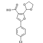 CAS#: 306936-13-0， 5-(4-Chlorophenyl)-2-(1,3-Dioxolan-2-Yl)-3-Furoic Acid