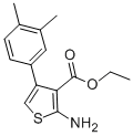 structure of CAS# 307511-65-5, 2-Amino-4-(3,4-Dimethylphenyl)-3-Thiophenecarboxylic Acid Ethyl Ester;Ethyl 2-Amino-4-(3,4-Dimethylphenyl)Thiophene-3-Carboxylate(SALTDATA: FREE);3-THIOPHENECARBOXYLIC ACID, 2-AMINO-4-(3,4-DIMETHYLPHENYL)-, ETHYL ESTER;2-AMINO-4-(3,4-DIMETHYL-PHENYL)-THIOPHENE-3-CARBOXYLIC ACID ETHYL ESTER