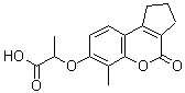 结构式 CAS# 307548-90-9, 2-[(6-甲基-4-氧代-1,2,3,4-四氢环戊烯并[c]苯并吡喃-7-基)氧基]丙酸