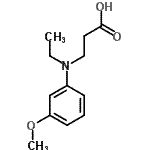 结构式 CAS# 307923-93-9, N-乙基-N-(3-甲氧基苯基)-beta-丙氨酸
