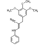 CAS 登录号：30953-85-6， (2Z)-3-苯胺基-2-(3,4,5-三甲氧基苄基)丙烯腈