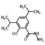 structure of CAS# 30991-43-6, 2-Hydroxy-3,5-Diisopropylbenzohydrazide;2-hydroxy-3,5-di(propan-2-yl)benzohydrazide;MFCD03423144