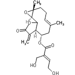 CAS#: 30994-28-6， (1aR,4E,7S,7aR,10bR)-1A,5-Dimethyl-8-Methylene-9-Oxo-1A,2,3,6,7,7A,8,9,10A,10B-Decahydrooxireno[9,10]Cyclodeca[1,2-b]Furan-7-Yl (2E)-4-Hydroxy-2-(Hydroxymethyl)-2-Butenoate