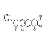 CAS#: 31025-53-3， 5-Hydroxy-4-oxo-2-phenyl-4H-chromen-7-yl beta-D-glucopyranoside