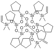 CAS#: 312693-39-3， endo-3,7,14-Tris(dimethylvinylsilyloxy)-1,3,5,7,9,11,14-heptacyclopentyltricyclo[7.3.3.15,11]heptasiloxane