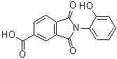 结构式 CAS# 312746-96-6, 2-(2-羟基苯基)-1,3-二氧代-5-异吲哚啉羧酸