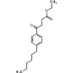 structure of CAS# 312943-18-3, Ethyl 4-(4-Hexylphenyl)-4-Oxobutanoate;Ethyl 4-(4-hexylphenyl)-4-oxobutyrate;ZINC02570205